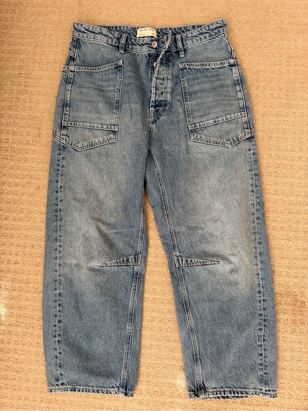 We The Free Minimalist Moxie Barrel Jeans by Free People